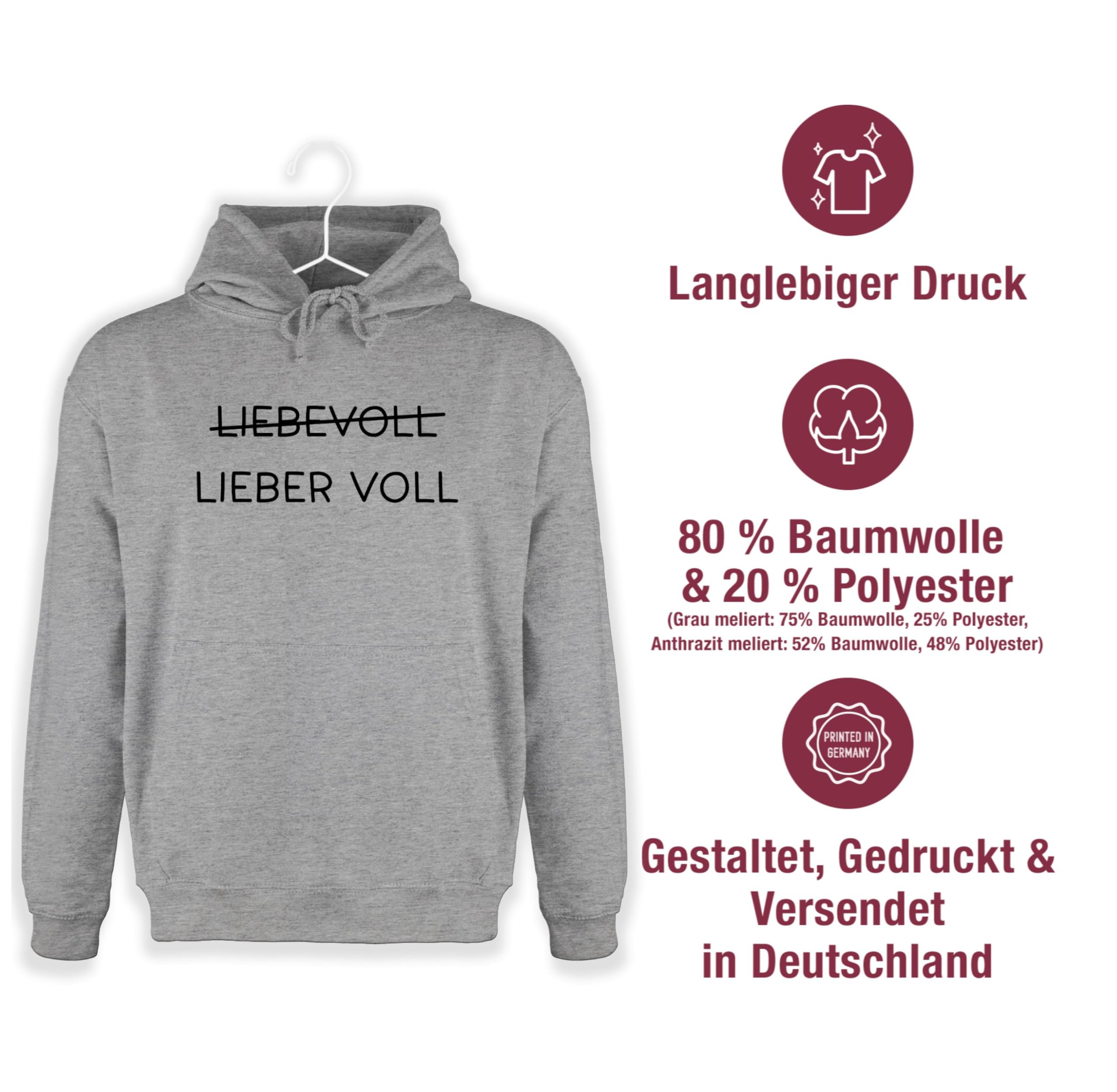 Shirtracer - Hoodie Herren Pullover Männer - & - Liebevoll Lieber voll Mallorca Party Outfit JGA Accessoires Junggesellenabschied Outfit Malle Accessories Festival Accessoires Alkohol I