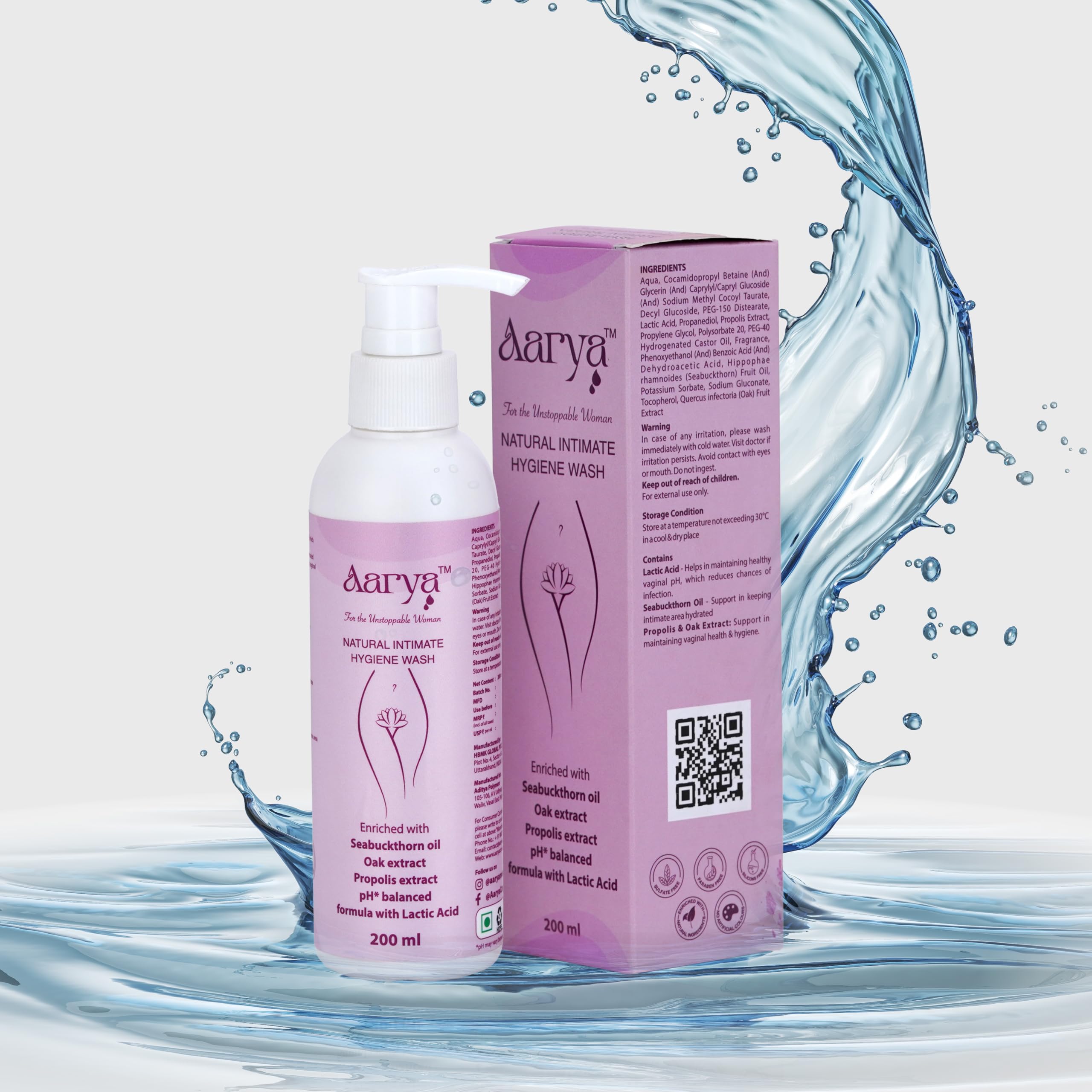 Aarya Natural Intimate Hygiene Wash for Women 200ml, Vaginal Wash, Prevents Itching, Irritation & Dryness, Protection from Bad Odour & Infection, Suitable For All Skin Types (B0CBQC2XKW) Amazon Price History, Amazon Price Tracker