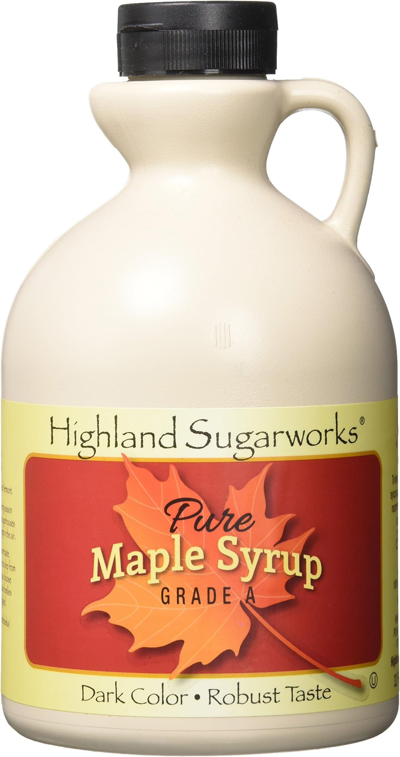 Highland Sugarworks Jug 100% Maple Syrup Pure Grade A Dark Color with Robust Taste 32 oz