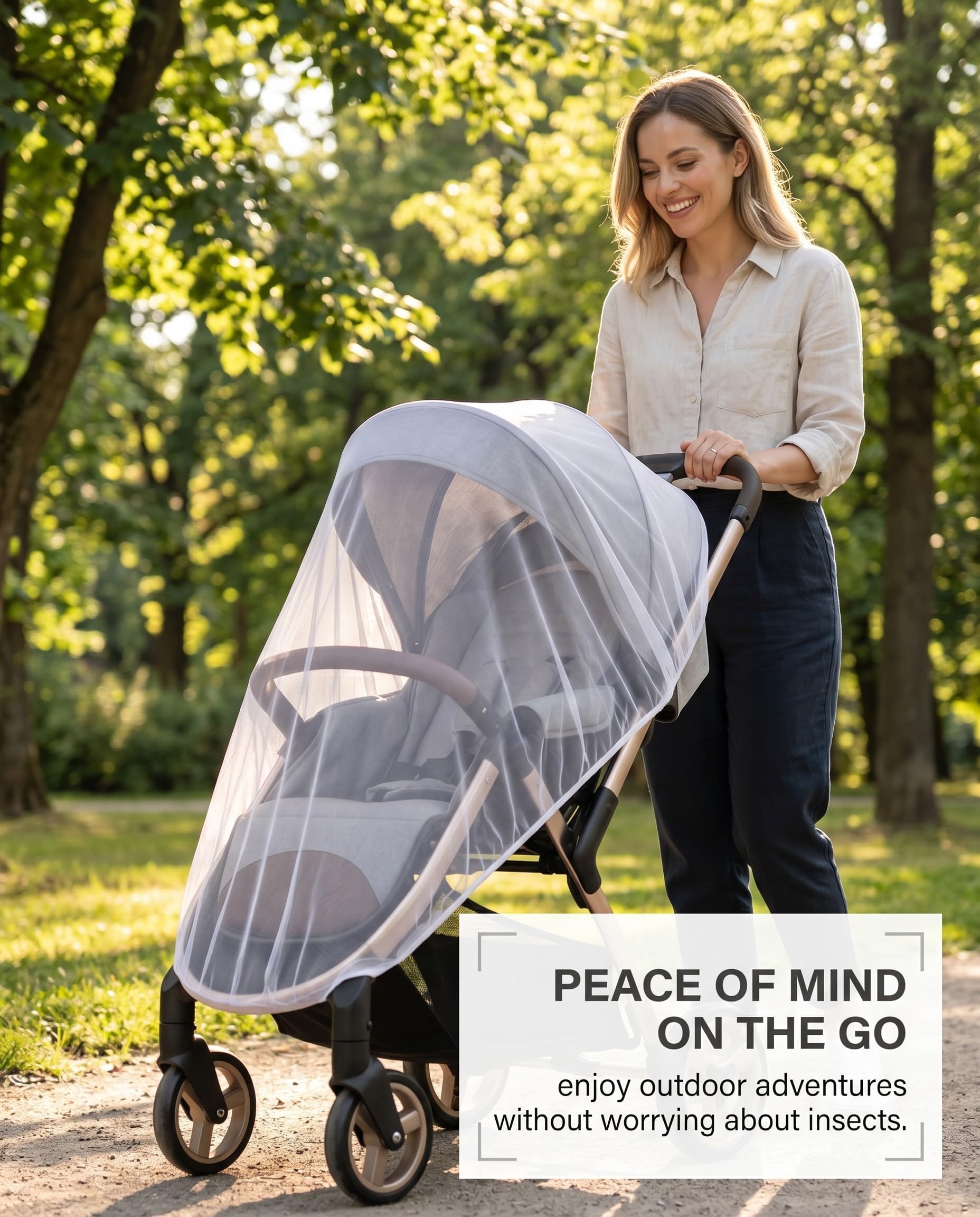 Zanzariera Universale Bianco 1pz per Passeggino Carrozzina Culla Neonato. Protezione Insetti e Zanzare, per un Sonno Sereno e Sicuro del Bambino.