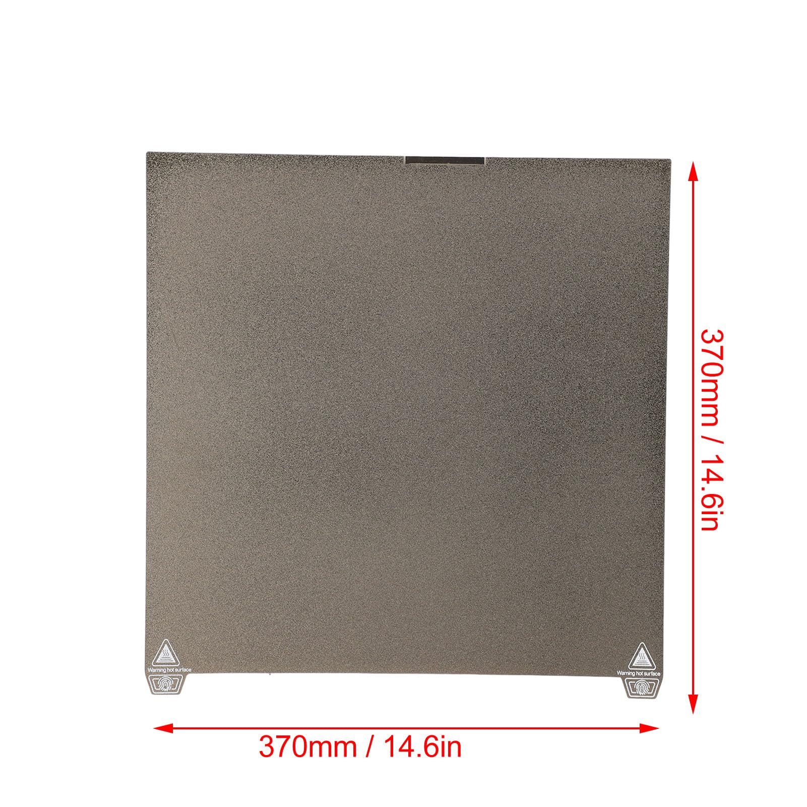 Płyta Konstrukcyjna PEI Matowe i Błyszczące, Dwustronne, Elastyczne łóżko do Drukowania do Drukarki K2 Plus 370x370 Mm, Akcesoria Drukarek 3D o Wysokiej Przyczepności i Odporności na