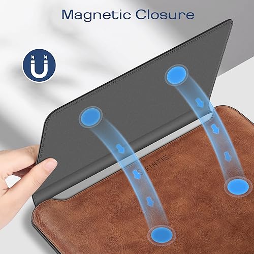 Miniatura 3 de Fintie Funda para MacBook Air 13.6 A3449 A3240 A3113 A2681, Pro 14 A3427 A3426 A3434 A3401 A3185 A3112 A2992 A2918 A2779 A244 42, MacBook Marrón