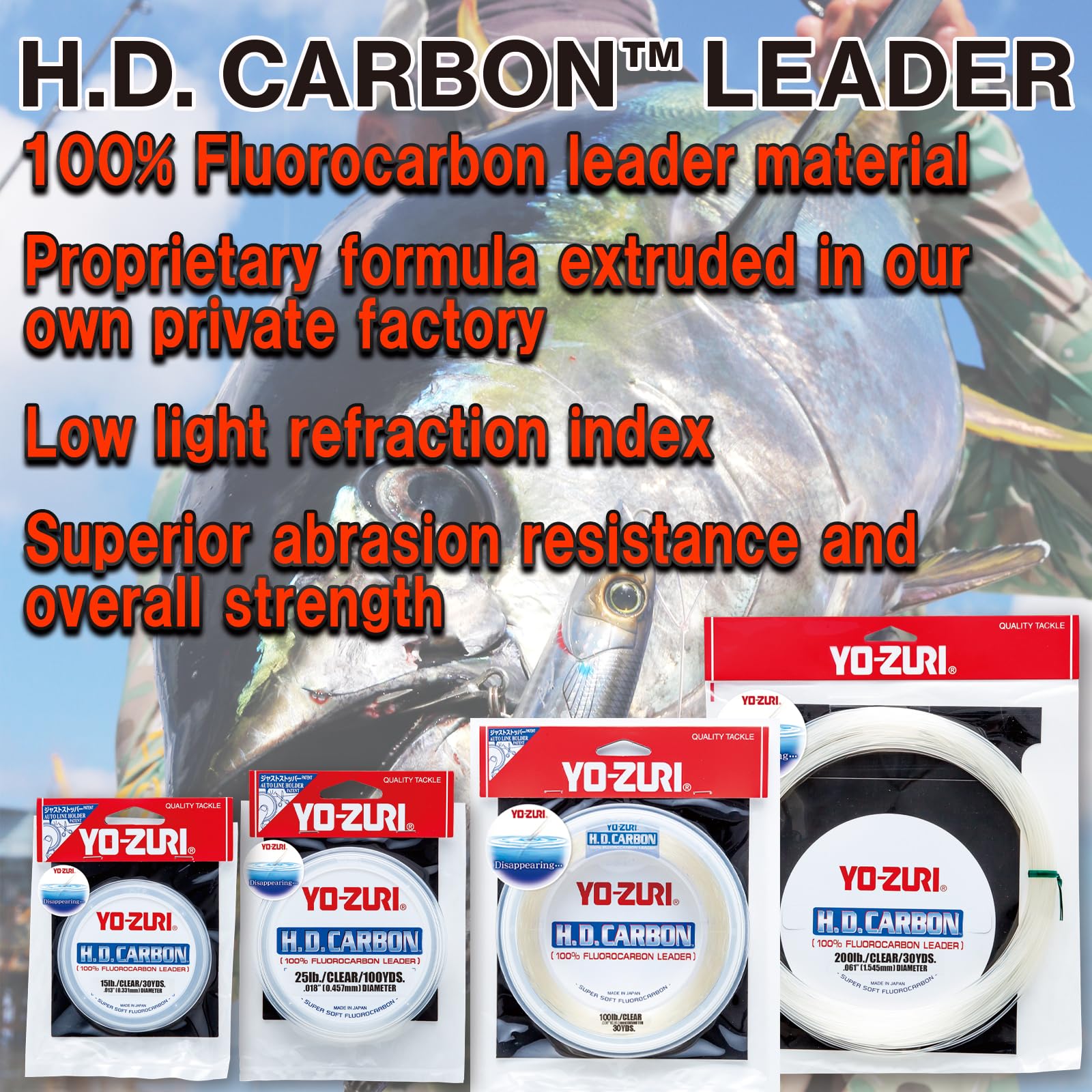 Yo-Zuri H.D. Fluorocarbon 30-Yard Leader Line