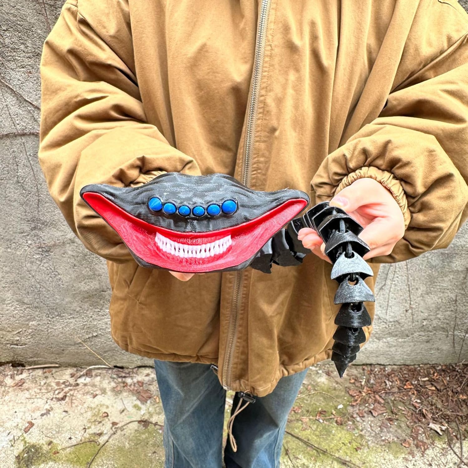 Extra-Large sea Eater Toy,sea Monster Maya 3D Printed Flexible Articulated Fidget Toy – Sea Eater Creature Collectible, sea Eater Monster Toy Desk Toy & Unique Gift for Ocean Lovers (Black（52cm）)