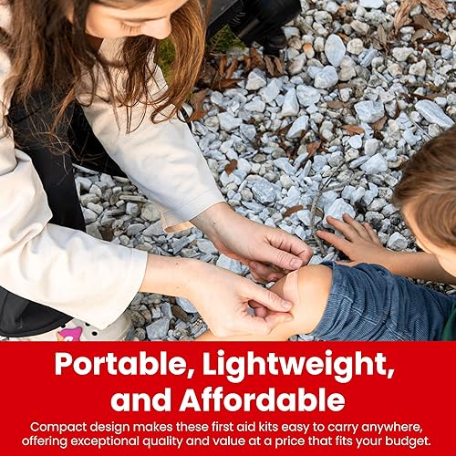 Miniatura 5 de Paquete de 10 mini botiquines de primeros auxilios a granel (500 piezas en total, 50 piezas por kit), kits de primeros auxilios M2 BASICS para