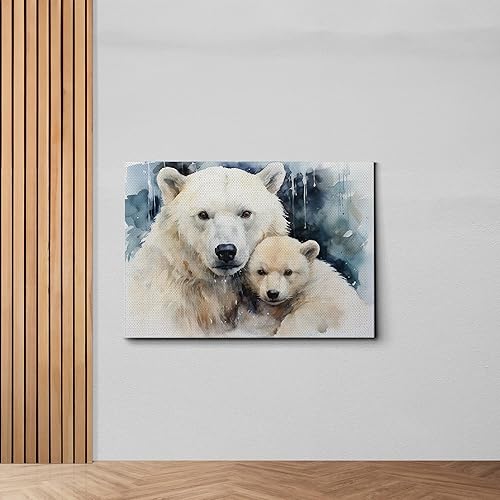 Miniatura 6 de Fox Mother Cub Prints, In The Style Of Stencil,Based, Ivory, Kids Wall Art, Kids Wall Art Display, Mom And Baby Animal Art Print, Wall Art, Wall