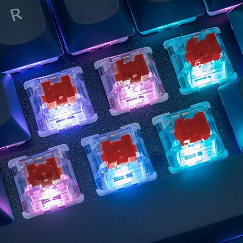 Miniatura 8 de Keychron V1 Teclado mecánico personalizado con cable, 75% de diseño QMKVIA macro programable con interruptor rojo Keychron K Pro intercambiable en
