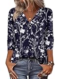 Zeagoo Women Long Sleeve Tops Dressy Casual V Neck Tshirts Basics Tee 2025 Fall Trendy Clothes S-2XL