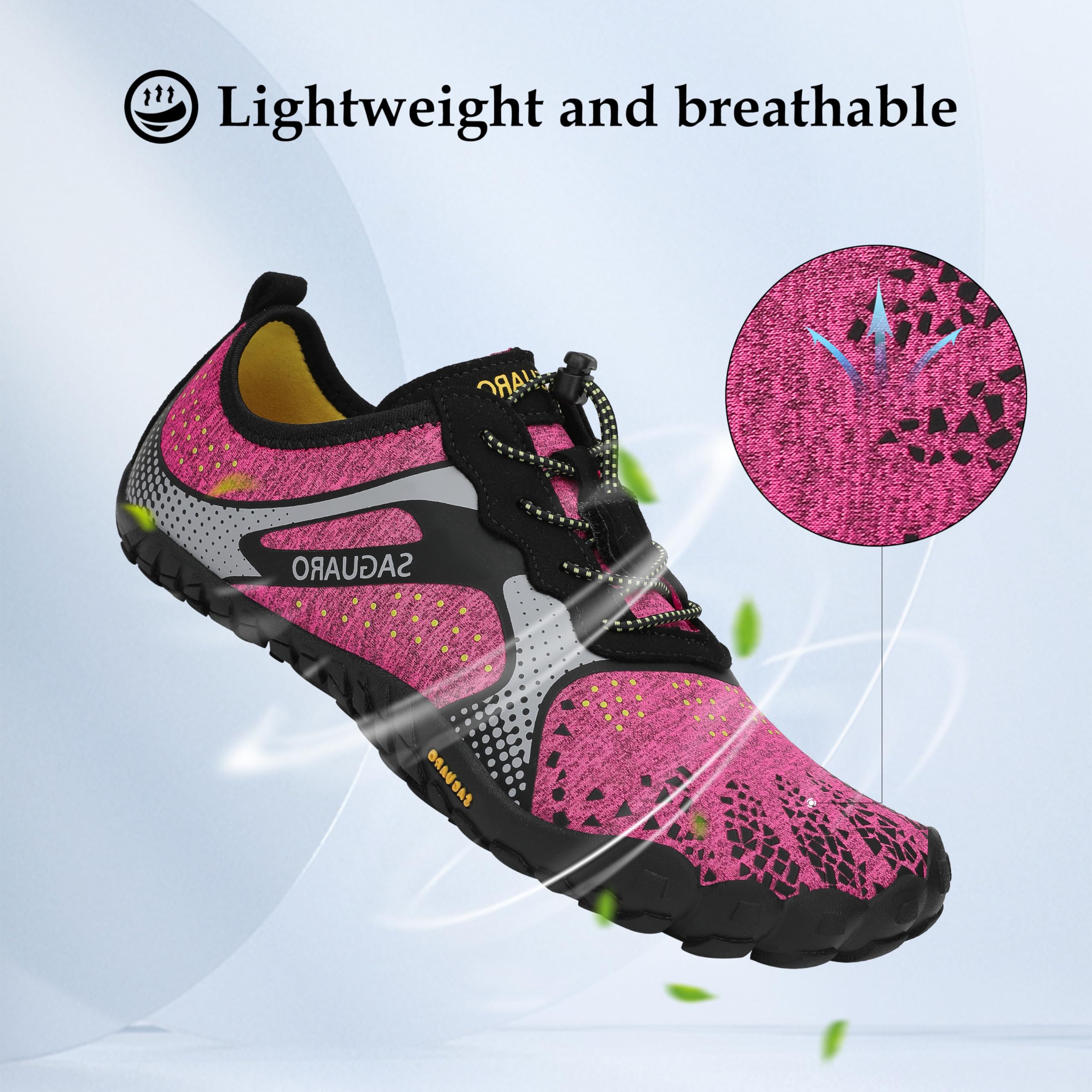 SAGUARO Scarpe Barefoot Minimaliste Uomo Scarpe da Trail Trekking Scarpette da Scoglio