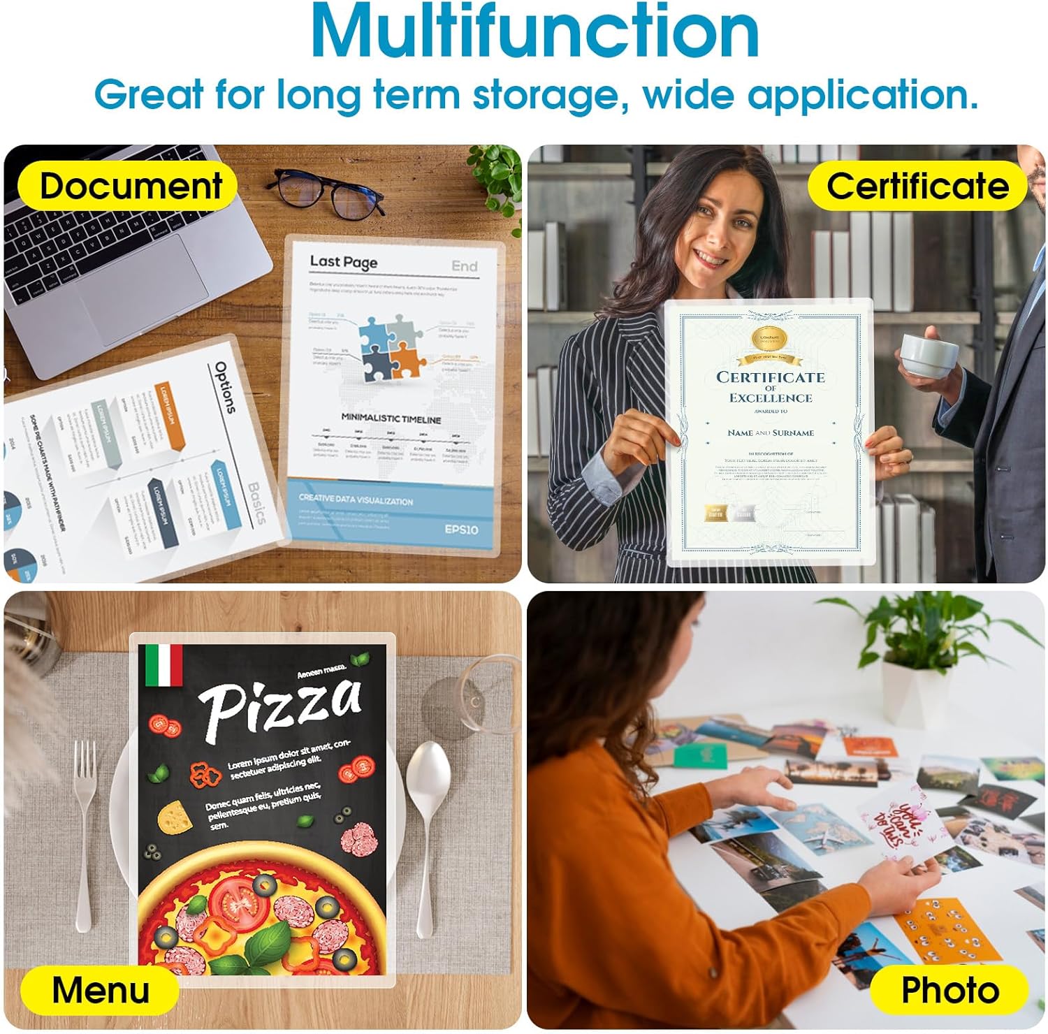 KTRIO 5 Mil Laminating Sheets, Hold 11 x 17 Inches Sheet, 50 Pack Thermal Laminating Pouches, 11.5 x 17.5” Laminate Sheets for Laminator, Clear Lamination Sheet Paper, Office School Home Supplies