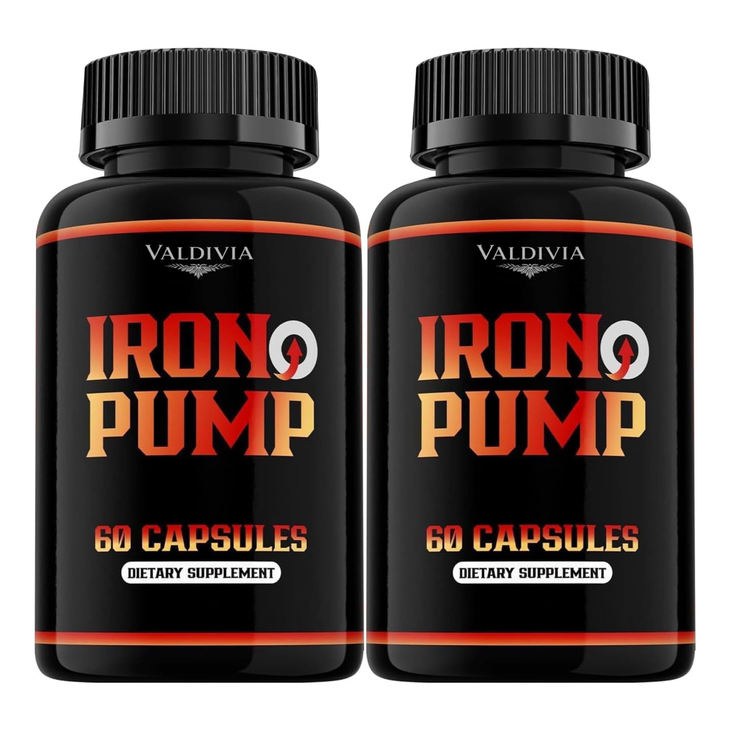 Iron Pump Formula Dietary Supplement, Male Performance, Iron Pump Capsules Max Formula, Max Support, Support Pills, 120 Capsules for 2 Months
