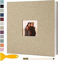 Vista 11 de Álbum de fotos autoadhesivas, álbumes de recortes, álbumes de fotos magnéticos para fotos de 4 x 6, 5 x 7, 8 x 10, páginas adhesivas para bebé, Azul