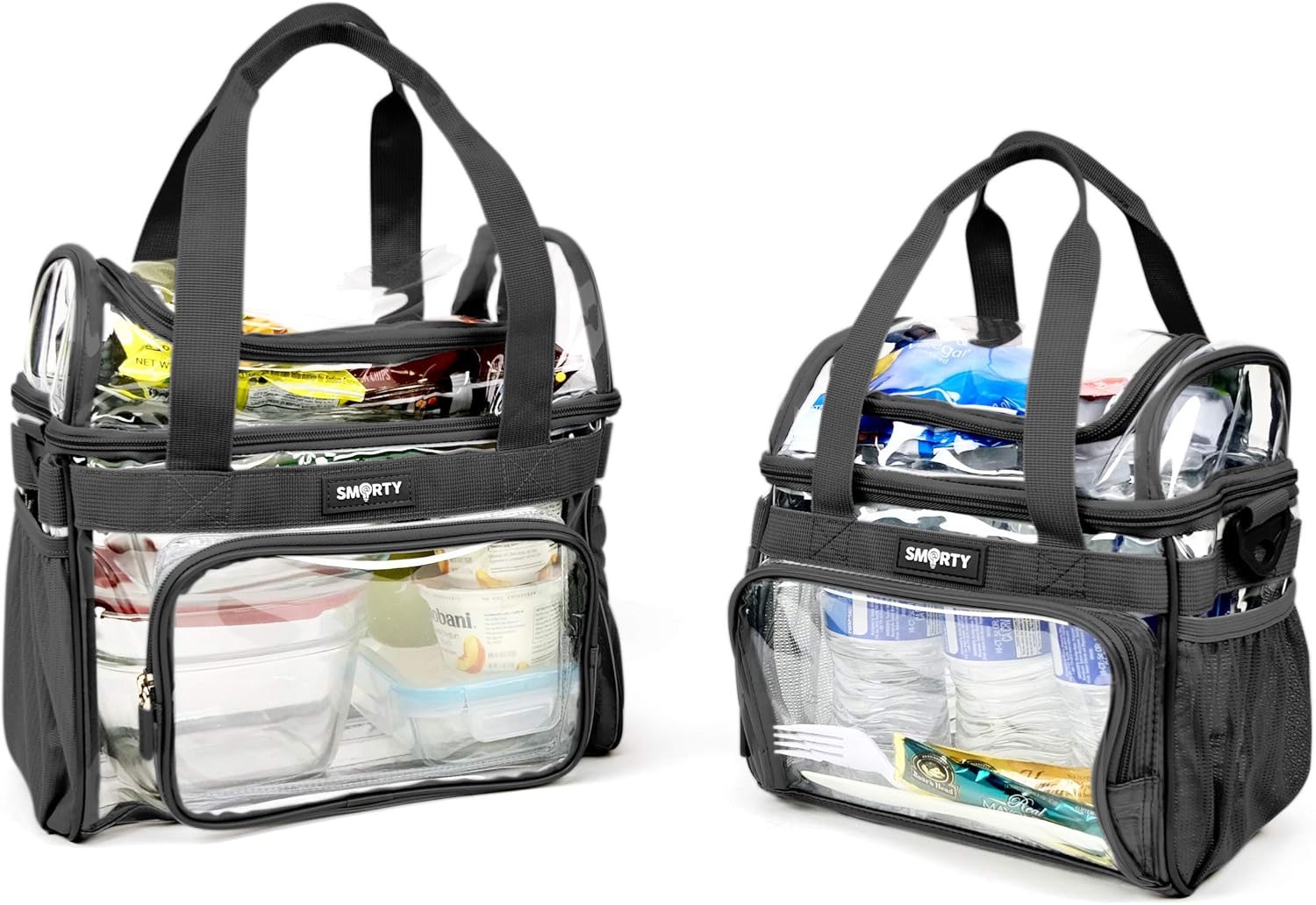 SMARTY Small Heavy Duty Clear Lunch Tote Stadium Bag Approved Durable Crossbody Makeup Cosmetic Box Football Basketball Baseball Games Concerts Men Women School Work (Bold Black, 10 x 9.5 x 6) - Image 8