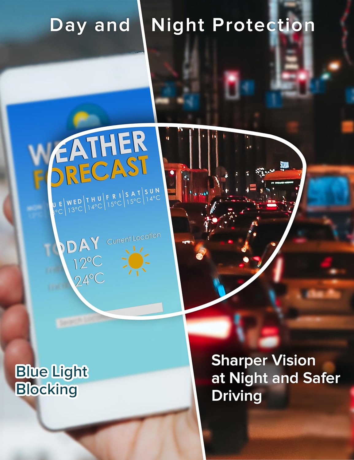 GUDVUE Blue Light Glasses for Men Rectangle Computer Glasses Gaming Eyeglasses, Black - Image 8