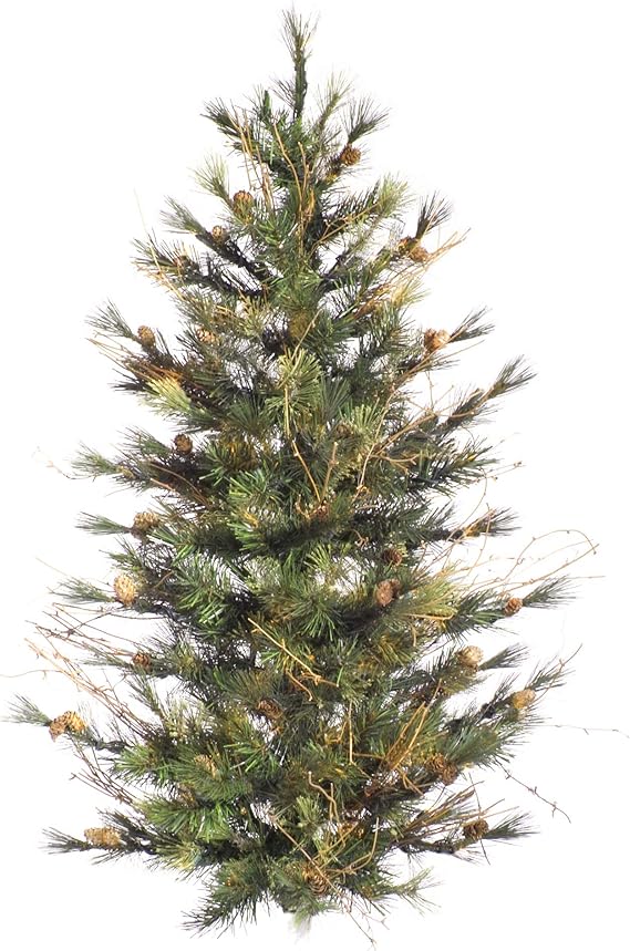 Amazon.com: 3 ft. PVC Christmas Tree - Green - Mixed Country Pine - 166 ...