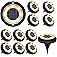 Flacchi Solar Lights Outdoor Waterproof - 2-in-1 Solar Powered Ground Lights Outdoor Solar Disk Light Landscape Light for Dec