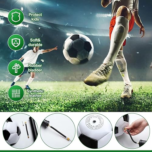 Miniatura 3 de Leyndo Christmas Operation Gifts Include Deflated Size 5 Soccer Balls with Pumps in Bulk with Needles for Adults Christmas Charity Training Practice