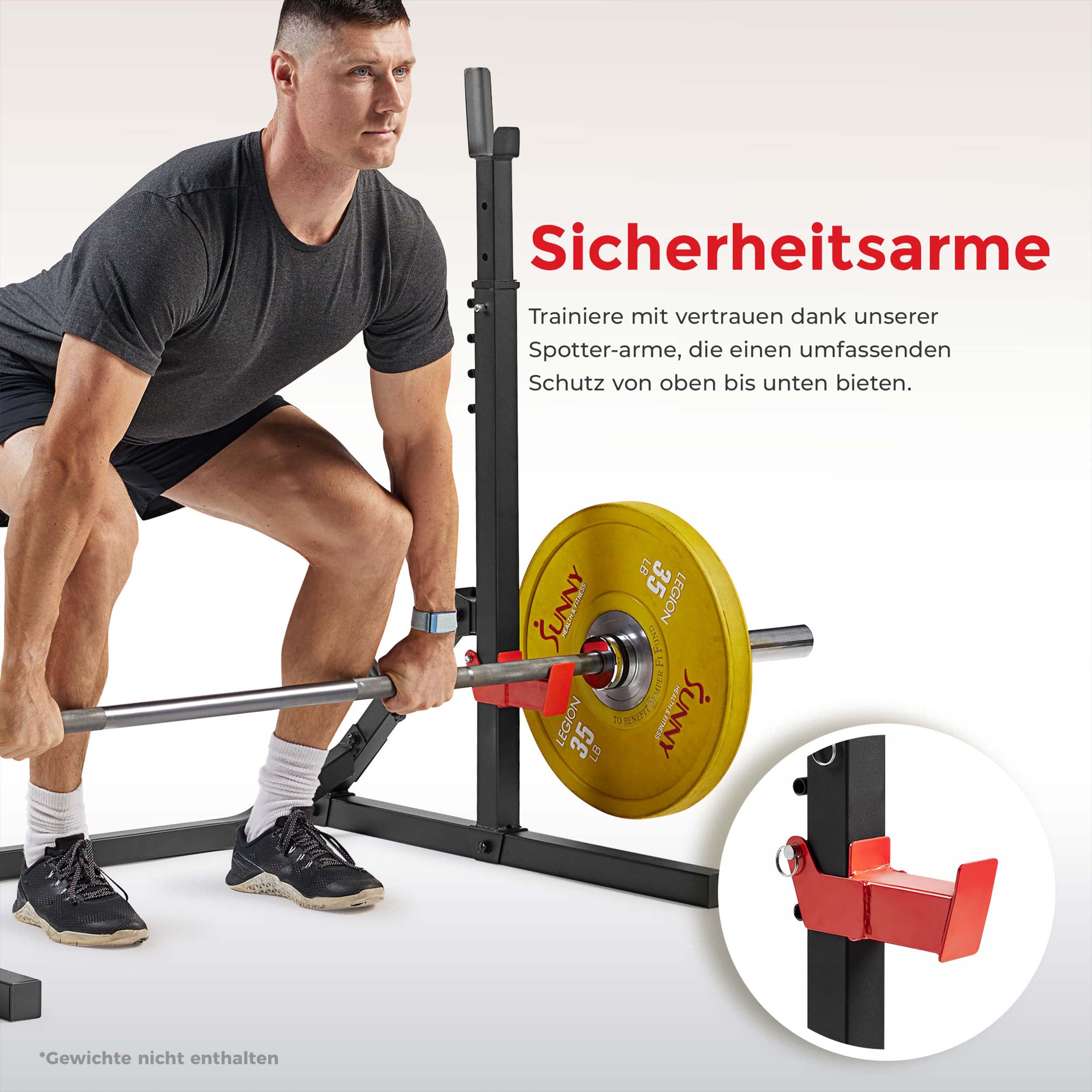 Sunny Health & Fitness Multifunktionales Krafttrainings Home Gym, Komplettes Trainingsgerät mit Trainingsaufsätzen, Optionaler Power-Rack-Käfig