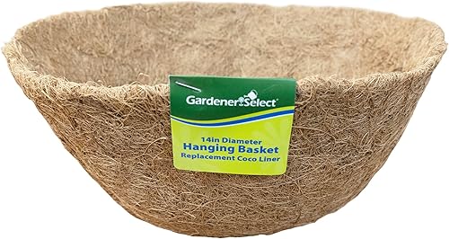 Gardener Select Forro redondo de coco de 14" para cestas y jardineras
