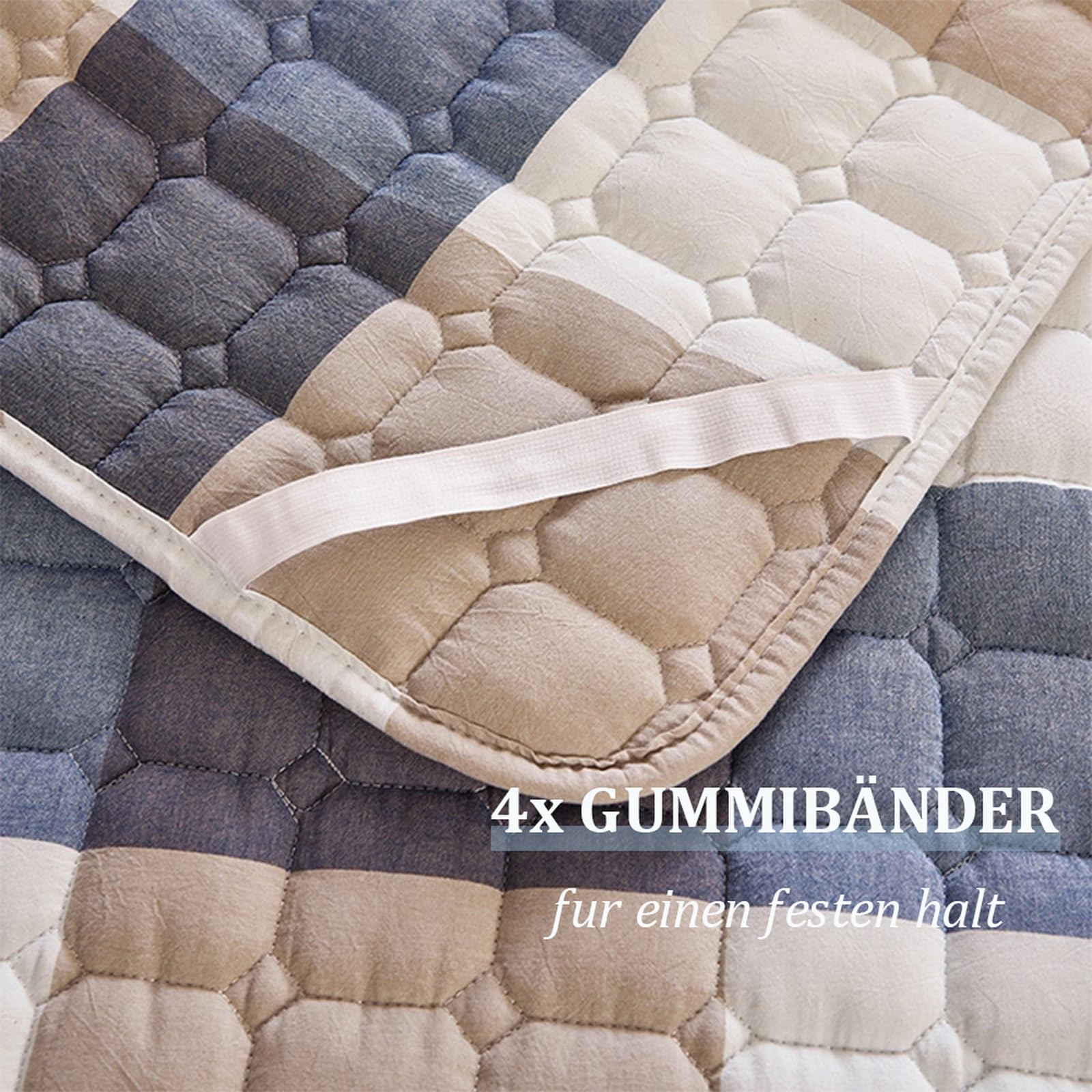Surmatelas 120x200cm doté de 4 Coins élastiqués en Microfibre, Surmatelas de Confort Moelleux et hypoallergénique