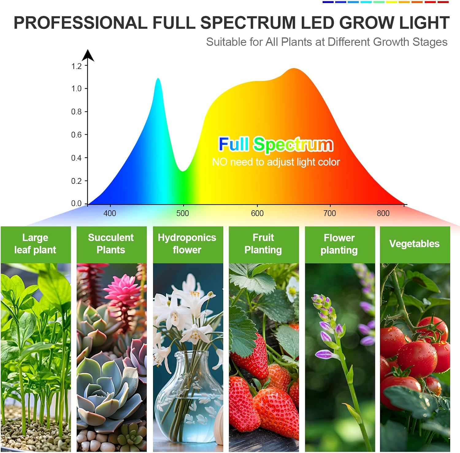 4-Head Table Top Grow Lights for Indoor Plants, Seed Starting, Bonsai with Timer, 36W Power Home Plug, FECiDA 2025 Full Spectrum Plant Growing Lamps, 16"-24" Height Adjustable