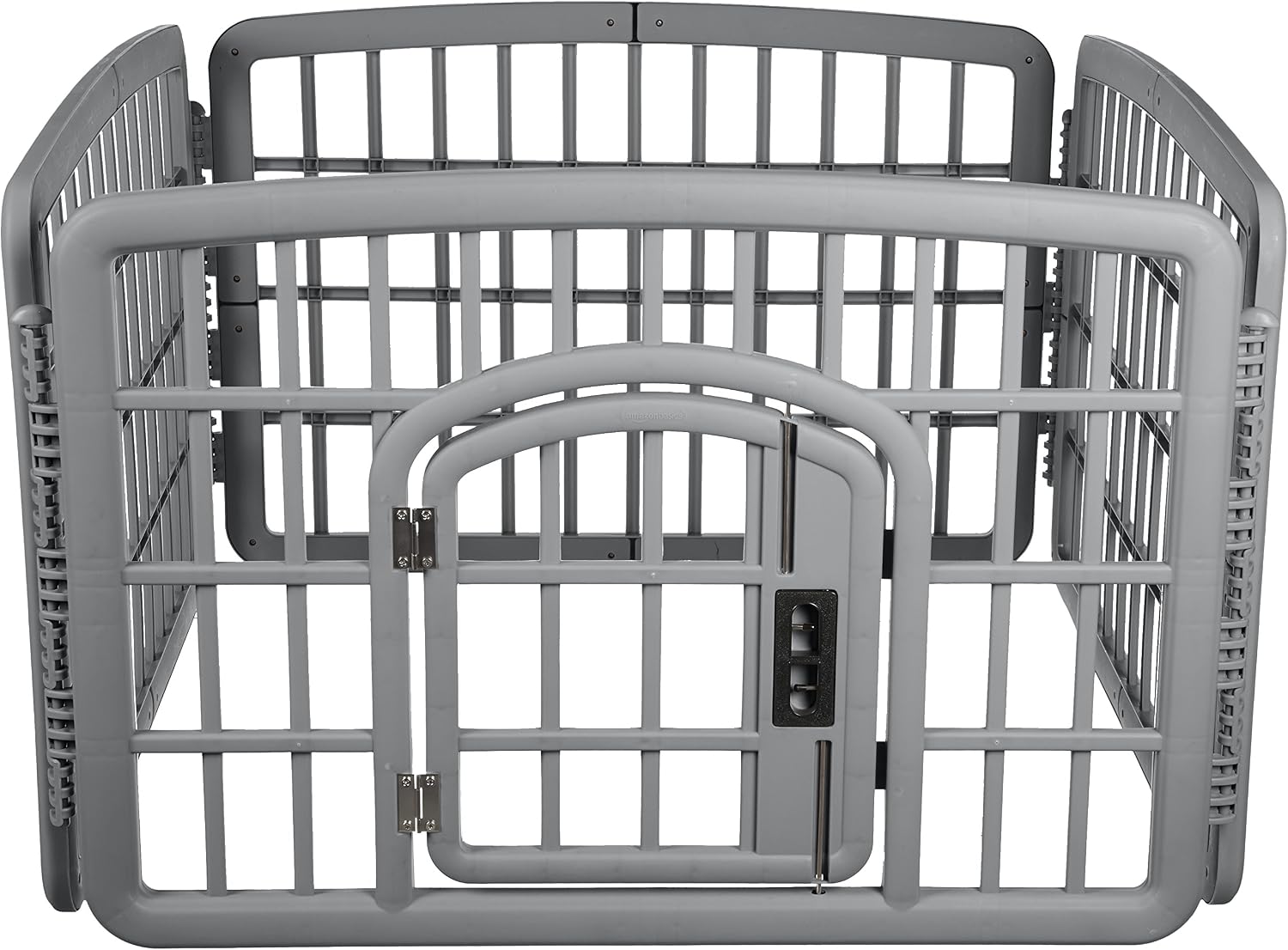 Amazon Basics 4-Panel Plastic Pet Pen, 24in, Grey