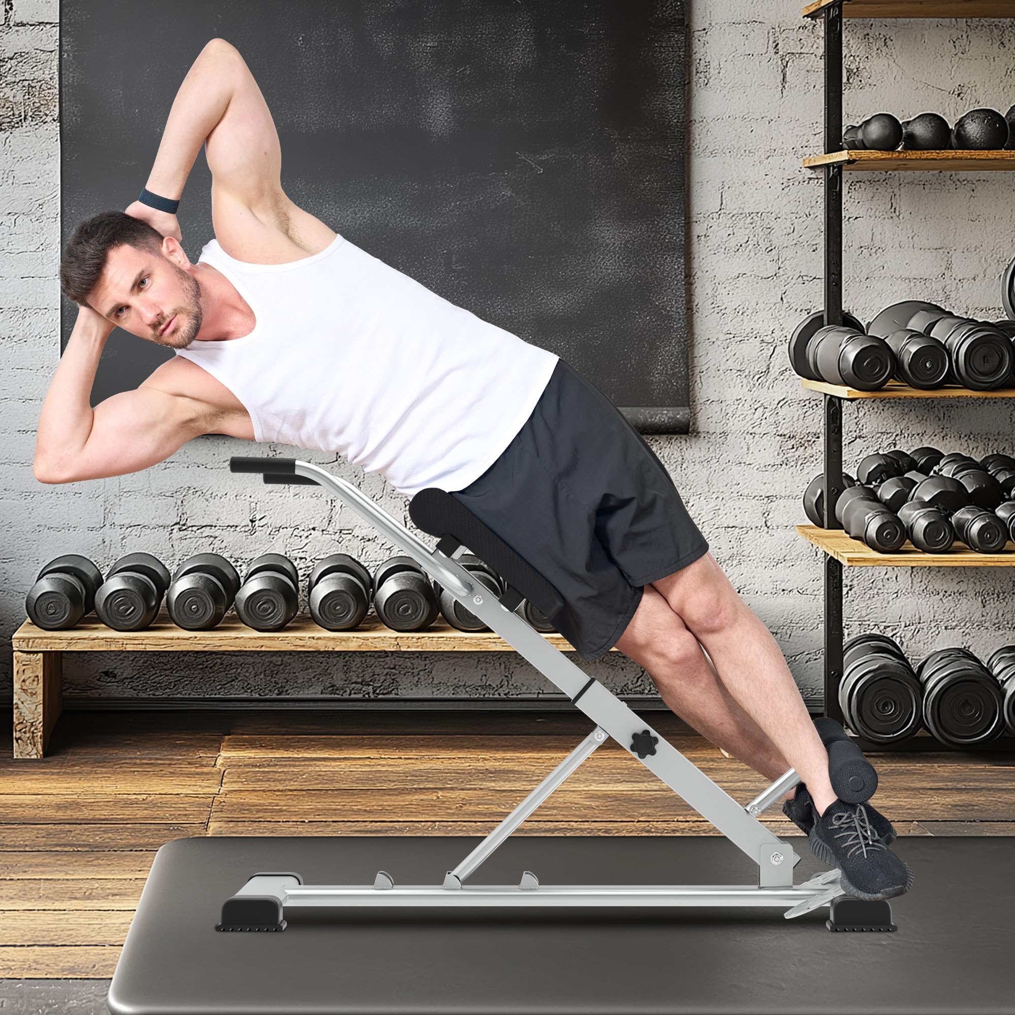 Barra Dominadas Plegable Silla Romana Multifuncional - Banco De Ejercicios Para Abdominales Y Pesas Silla Romana Para Que Sirve