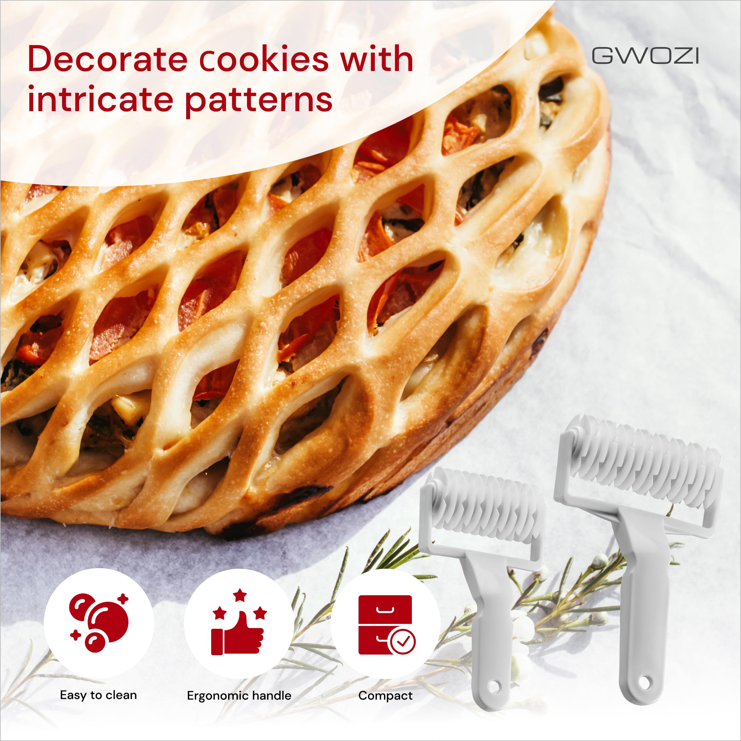 Lattice Roller Cutter for Dough - Plastic Dough Lattice Cutter 7.09x3.94 & 7.87x4.92