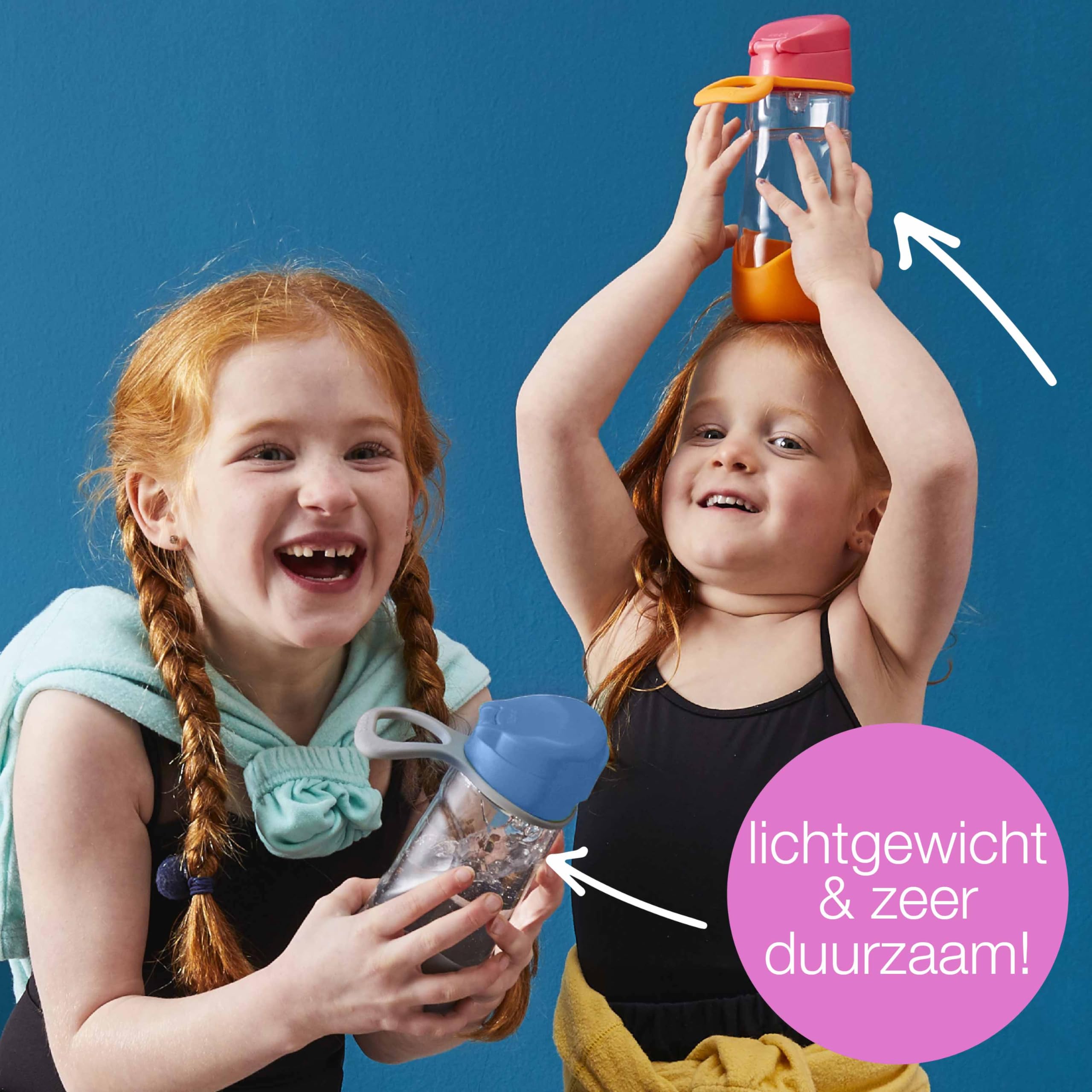 B.box Sportdrinkfles En Waterfles | Eenvoudig Vast Te Houden Fles Met Lekvrij Deksel | Cool Modern Kindvriendelijk Ontwerp, Kantel En Neem Een Slokje