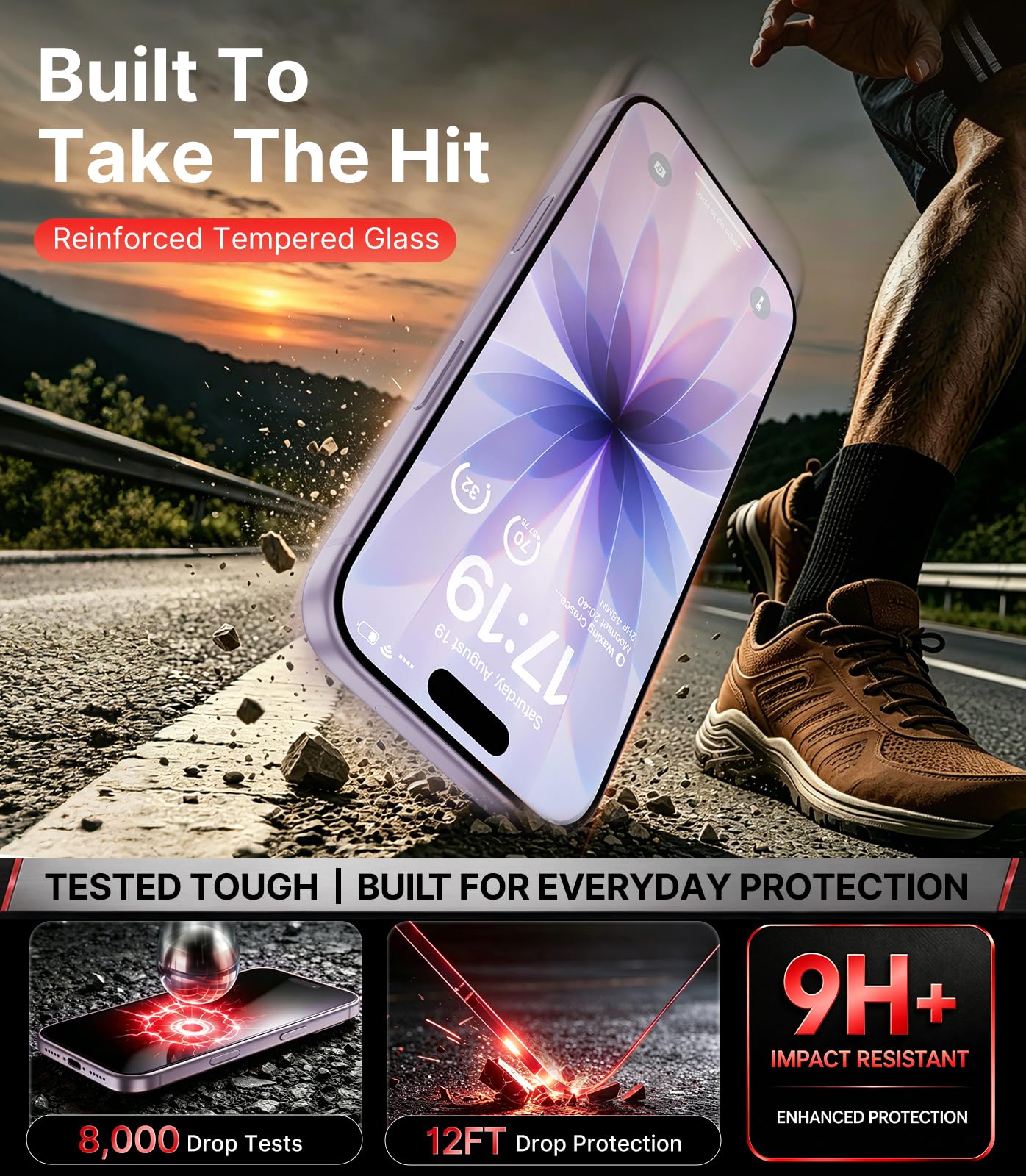 PandaShield Confezione da 4 pellicole protettive colorate per iPhone 17