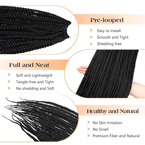 🔥Long Crochet Box Braids - 40 Inch 7 Packs!🔥