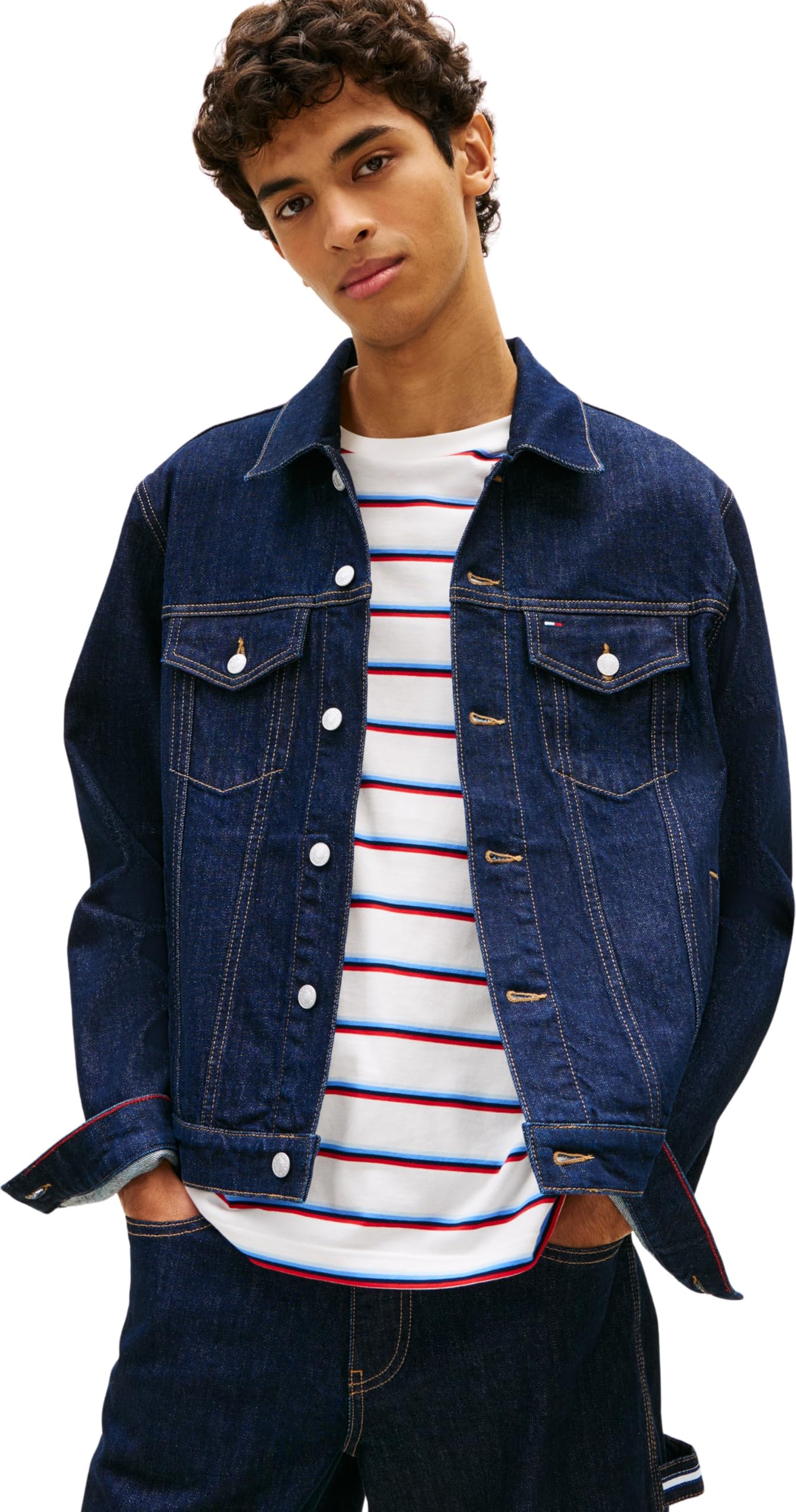 Tommy Jeans Ryan Regular Denim Trucker Jacket - Dark Blue