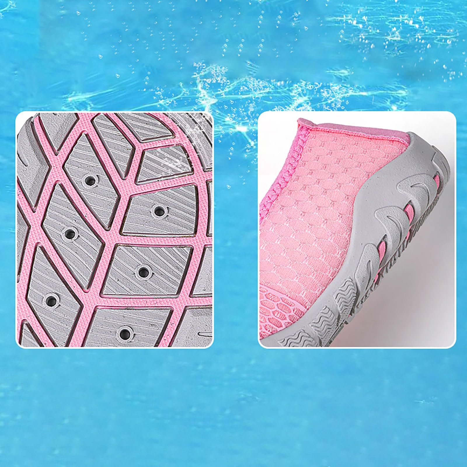 Escarpines de Agua Barefoot Unisex Antideslizantes Secado Rápido Zapatos | Barefoot Mujer Ligera Cómoda Zapatillas Transpirable de Secado Rápido Calzado Antideslizante para Playa Piscina