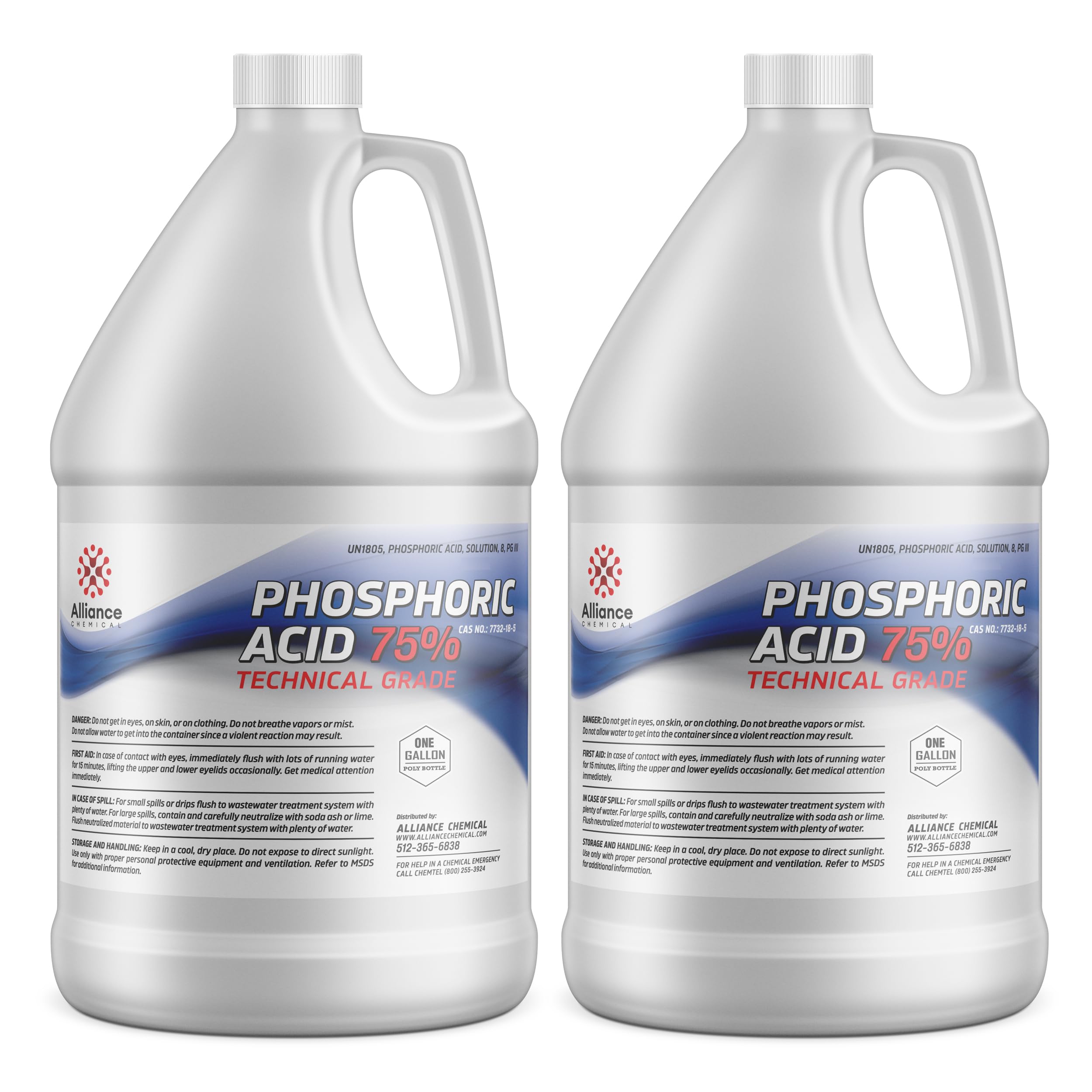 Phosphoric Acid 75% - 2 Gallons - Powerful Chemical for Rust Removal, Industrial Cleaning