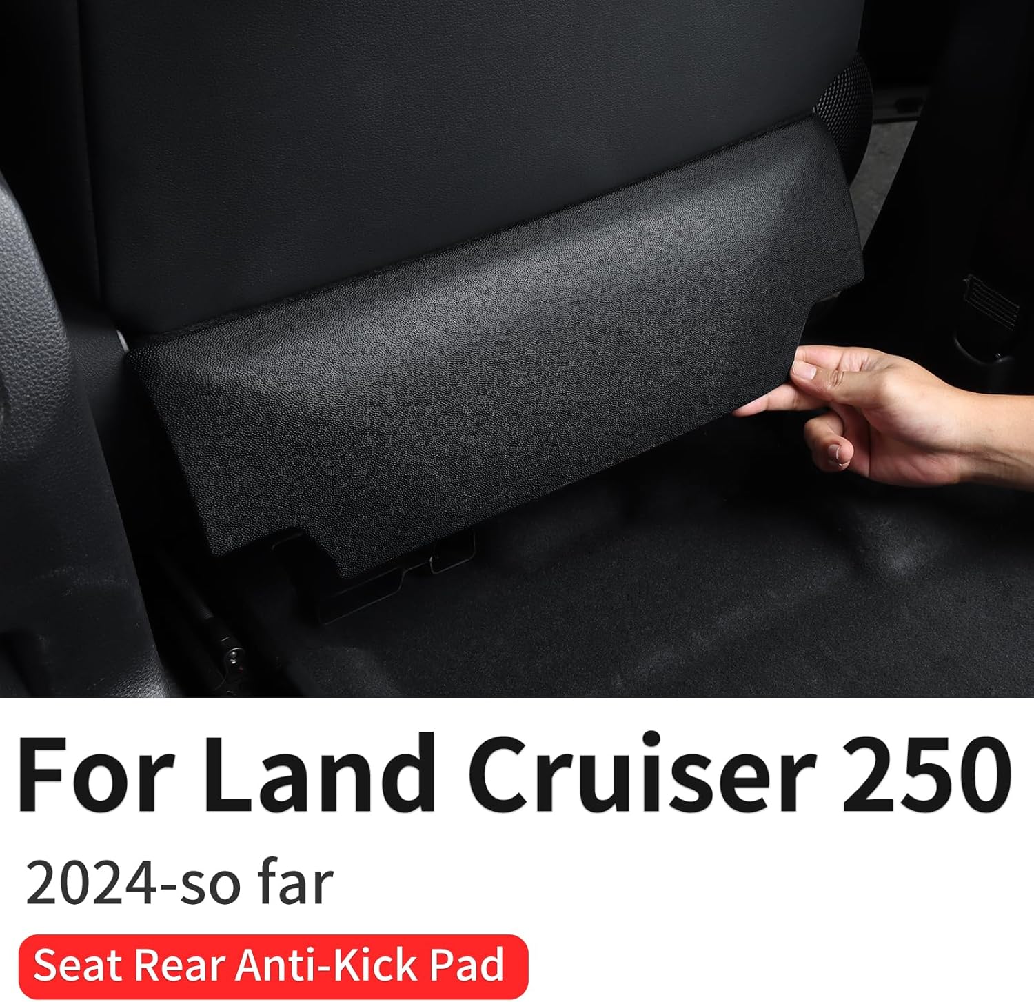 2 Pcs Rear Seat Anti-Kick Pad for 2024 2025 2026 Toyota Land Cruiser 250 1958 First Edition Prado Lc250 J250 Black TPE Protective Panel Interior Modification Accessories (Seat Anti-Kick pad)