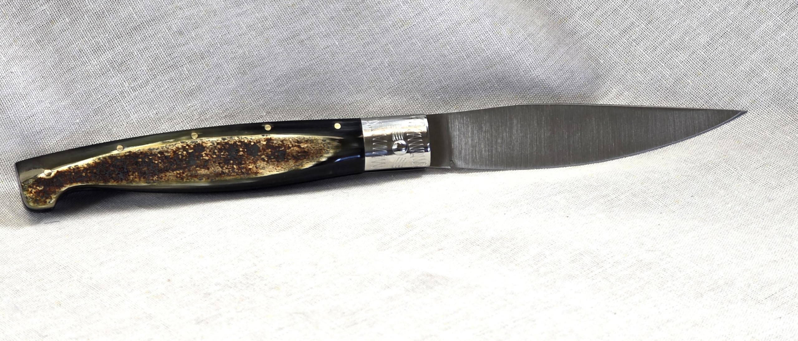 Coltello Da caccia Sardo PATTADA Artigianale TASCABILE MANICO IN CORNO SARDEGNA da COLLEZIONE Coltelli sardi artigianali coltellino fatto a mano