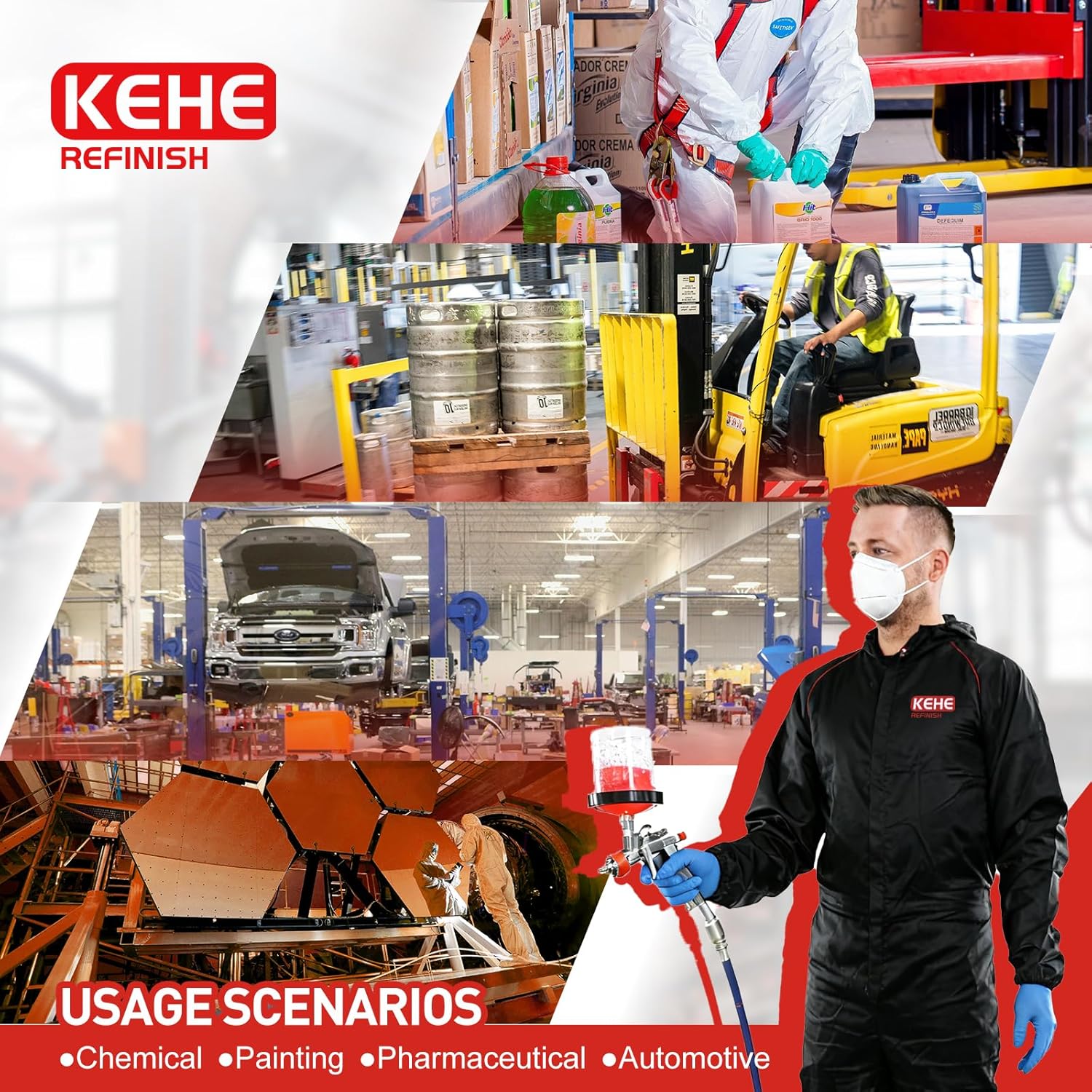 Reusable Paint Suit with Breathable Mesh,Anti-Static,Full Protective Coverall for Auto,Home,Industrial - Image 6