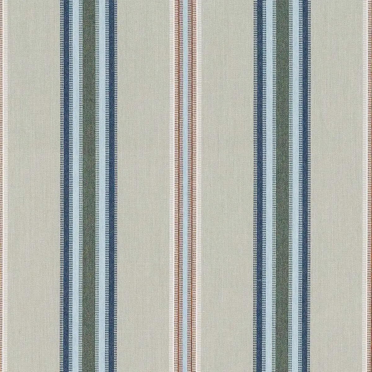 Outdoor/Indoor Sunbrella Curtain 120 inch x 50 inch Water, Weather, Fade and Stain Resistant with 8 Stainless Steel Grommets Saltillo Sagebrush Stripe
