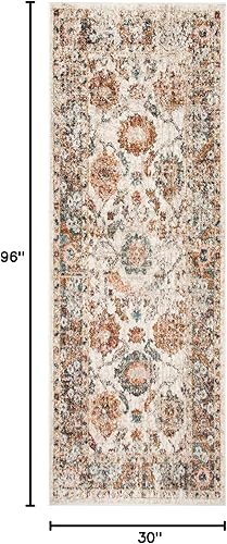 Miniatura 2 de nuLOOM Cecil - Alfombra de pasillo floral vintage, 2 pies 6 pulgadas x 8 pies, beige, rectangular