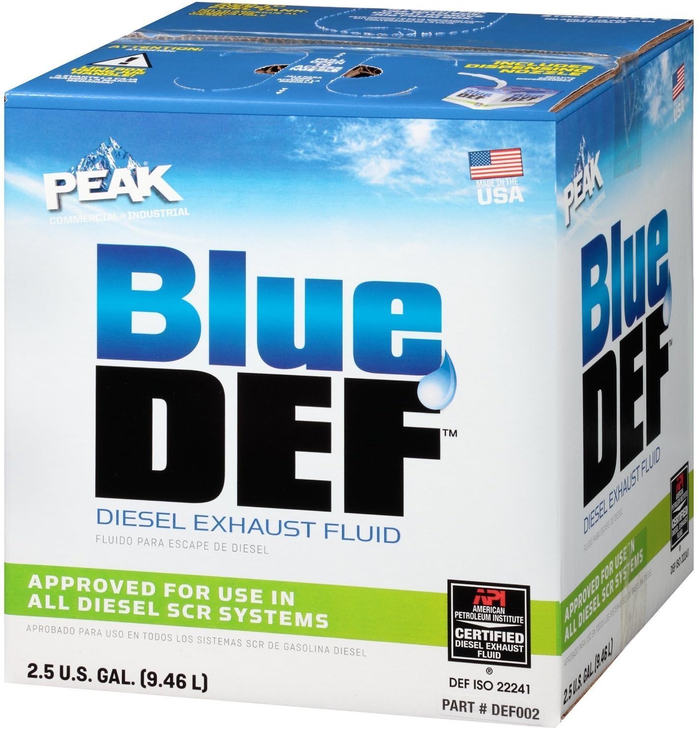 DEF002-4PK Diesel Exhaust Fluid, 2.5 Gallon, 4 Pack