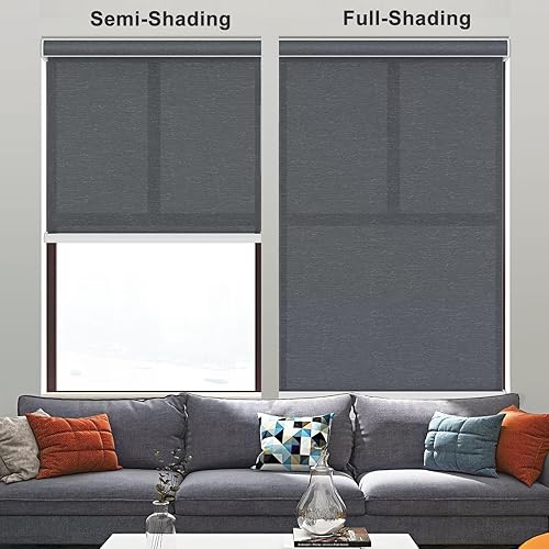 Miniatura 5 de Changshade Persianas enrollables sin cordones con cenefa, filtrantes de luz, oscurecimiento de la habitación, con aislamiento térmico, protección UV