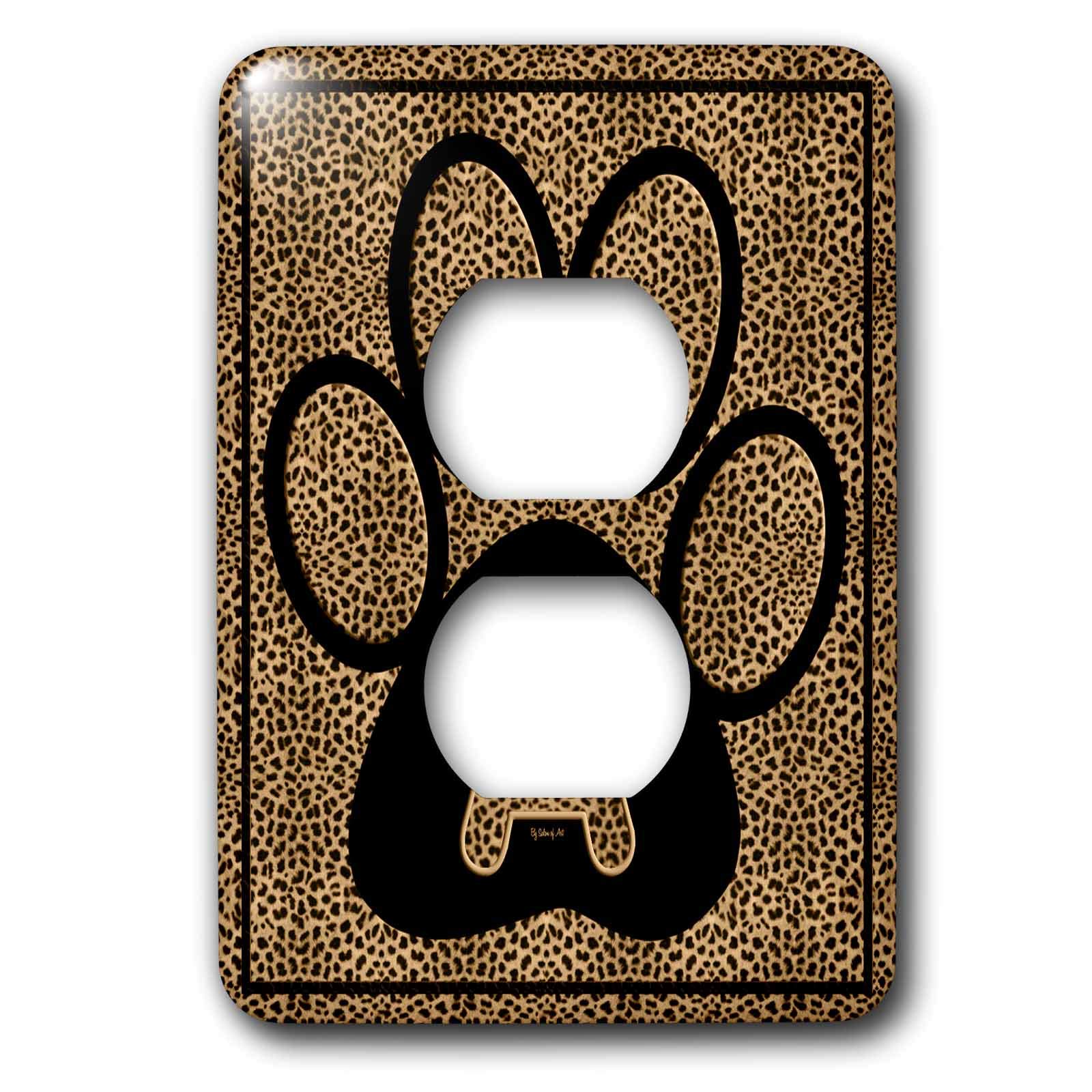 Lettre A motif patte de chat cache prise double pour cacher les murs usés