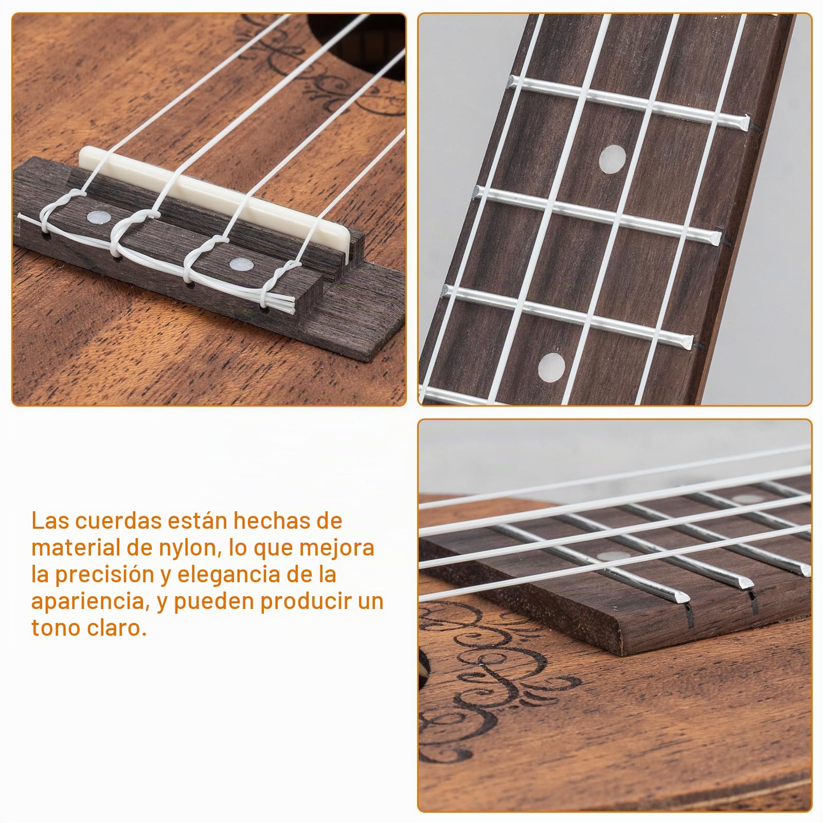 LEKATO Ukelele soprano Sapele de 21 pulgadas, kit de inicio con funda, afinador, correa, púas y cuerdas, juego de ukelele de 4 cuerdas para viajes a Hawái para principiantes