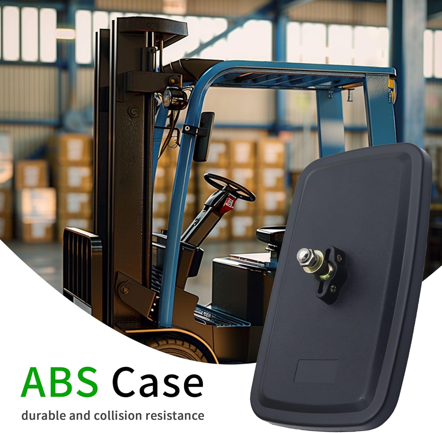 9.3x5.3 Forklift Rearview Mirrors, Universal Truck Rearview Mirror, Ideal for Forklift/tractor/Golf Cart/Truck/Car/Trailer/RV/Motorhome/Boat (FM235-2PCS)