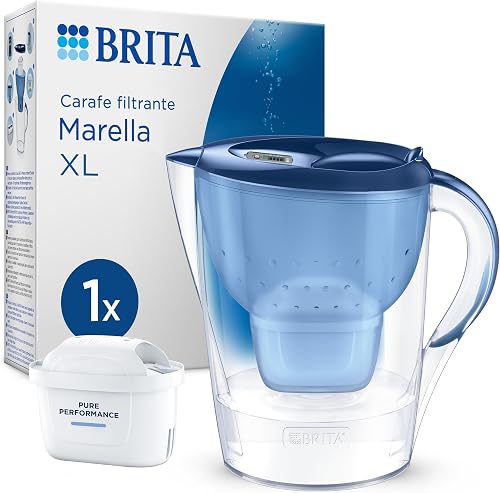 BRITA Carafe Filtrante Marella XL - 3.5L Bleu + 1 Filtre …