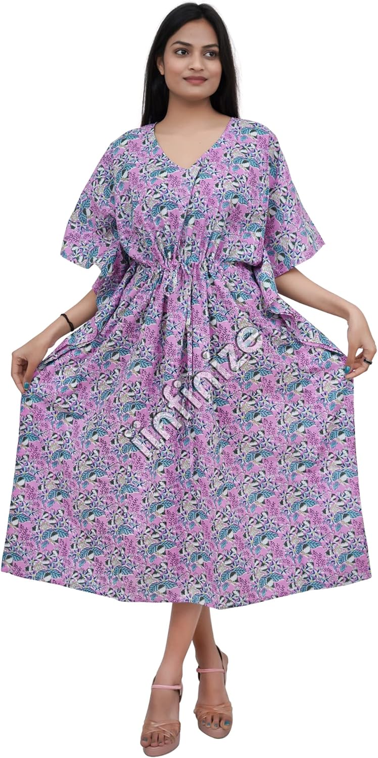 Kaftan Pure Cotton Dress Comfortable Night Wear Kaftan Beachwear Kaftan Attractive Long Kaftan