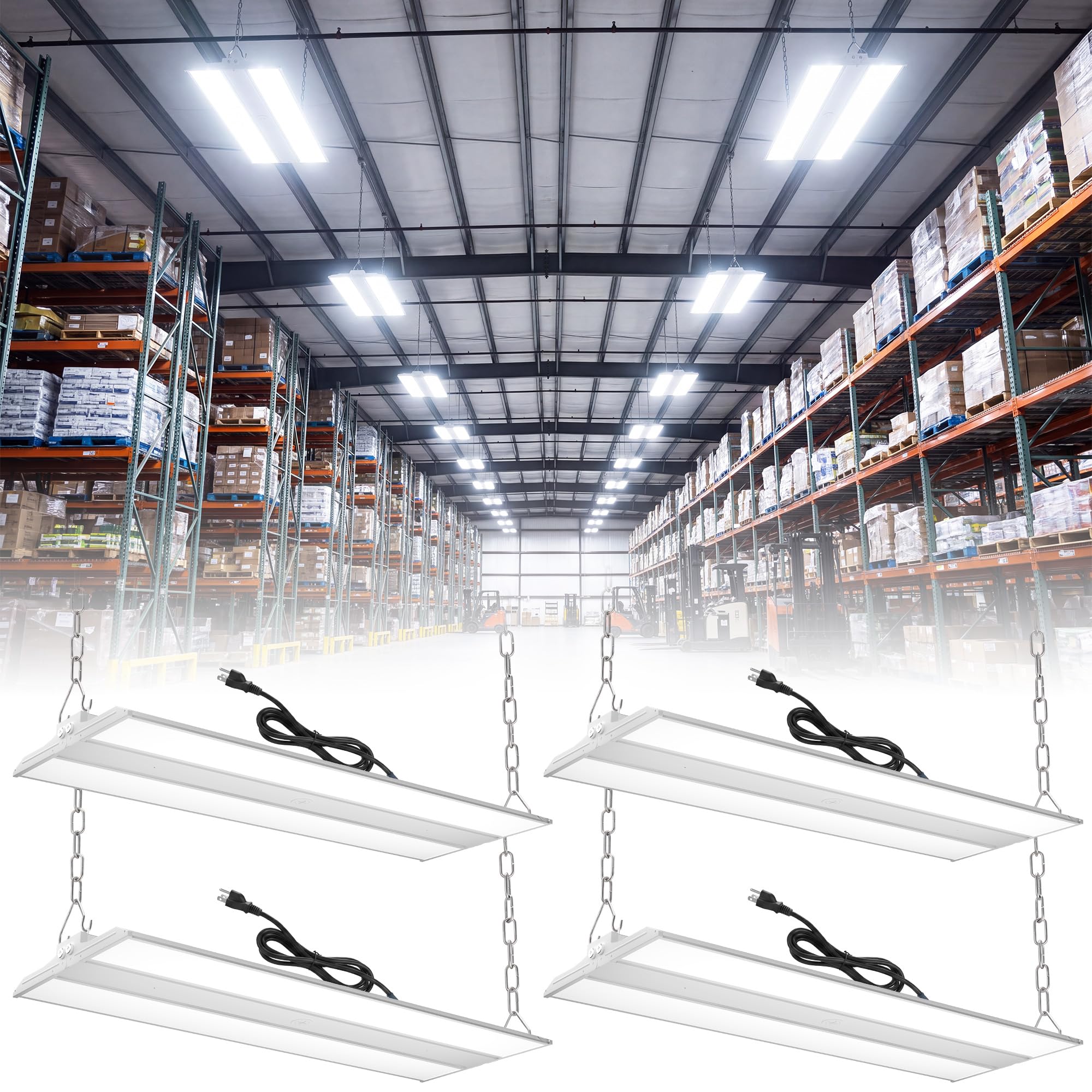 VOLISUN 2FT High Bay LED Lights - 4 Pack -12