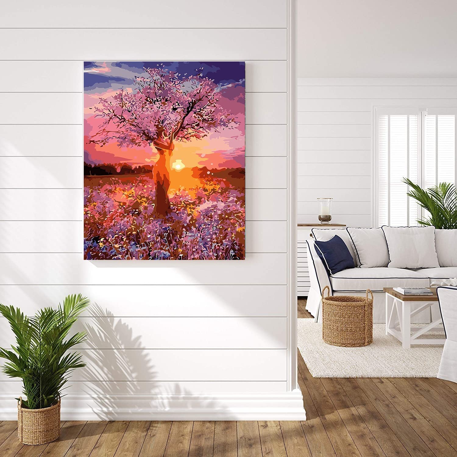 NeeYos Malen Nach Zahlen Für Erwachsene – DIY Ölgemälde Kit 40x50 Cm – Inkl. Leinwand, Farben & Pinsel