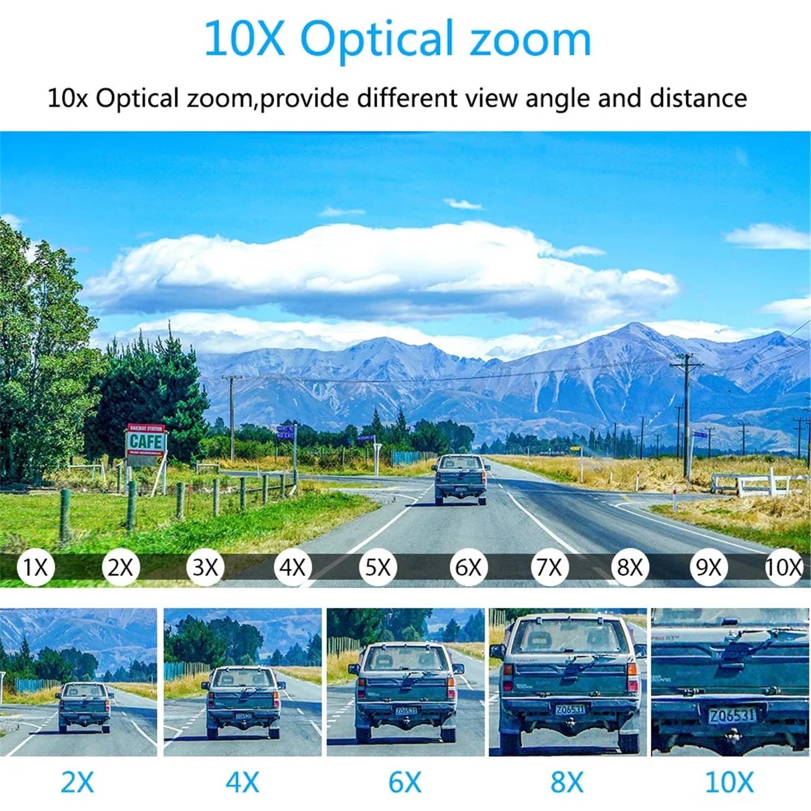 Telecamere di Sicurezza per Esterni, Visione nottu Telecamera IP Dome PTZ IP66 da Esterno con Zoom Ottico 5X, 5 MP, Poe, rilevamento del Movimento, Visione Notturna, Audio, Sicurezza CCTV P2P