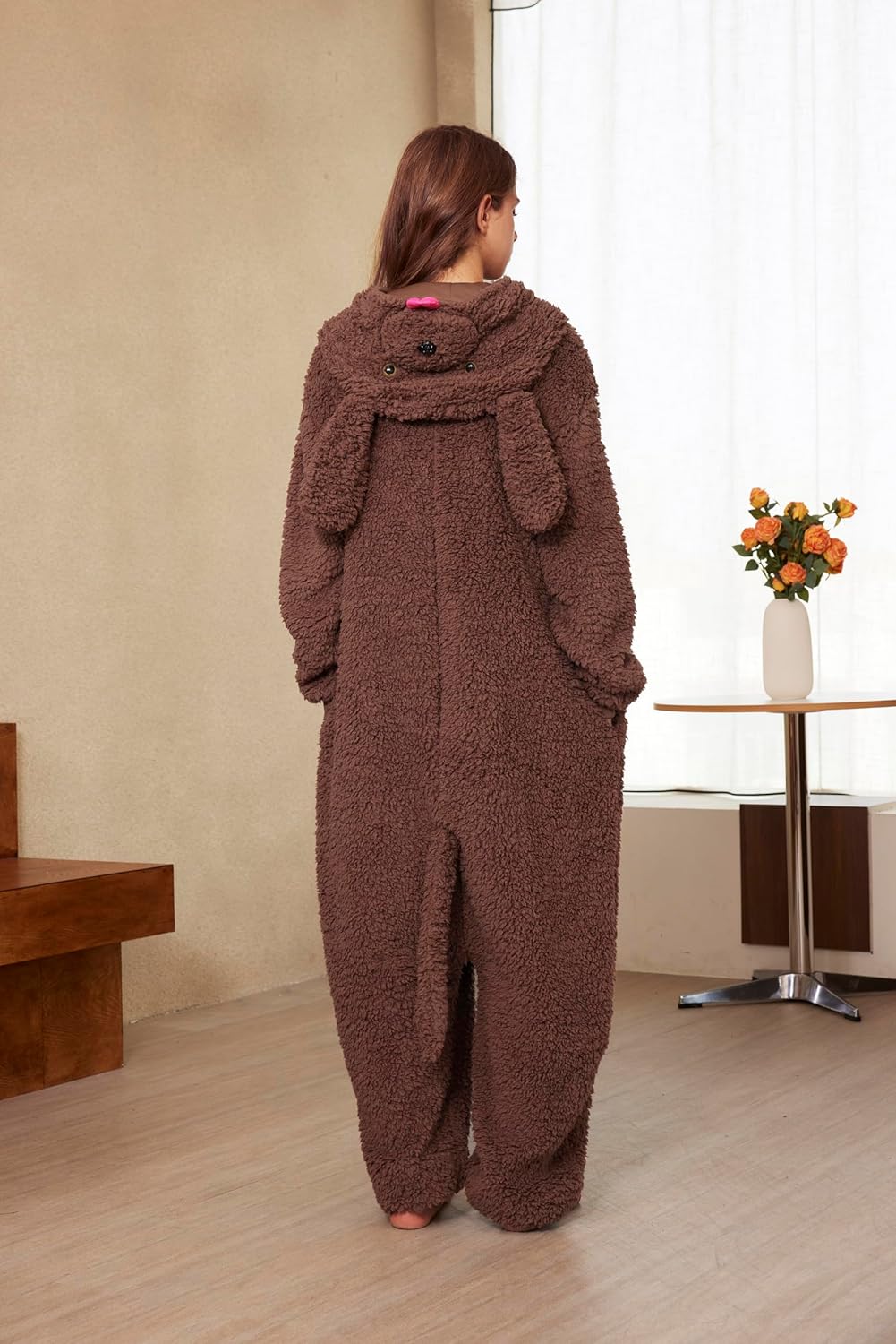 Unisex Animal Poodle Puppy Dog Costume Onesie Pajamas Halloween Costume Christmas Pajamas Gifts for Women & Men - Image 5